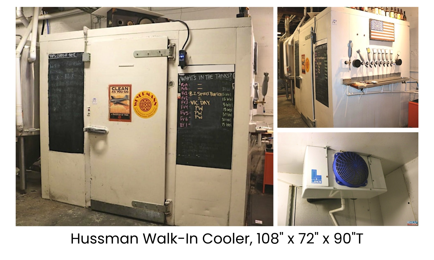 Hussman Walk In Cooler, 108 x 72 x 90T